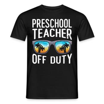 Vorschule Kindergarten Erzieher off duty Lehrer - Männer T-Shirt - Schwarz - Vorne - AI Model Male 178 light (178cm)