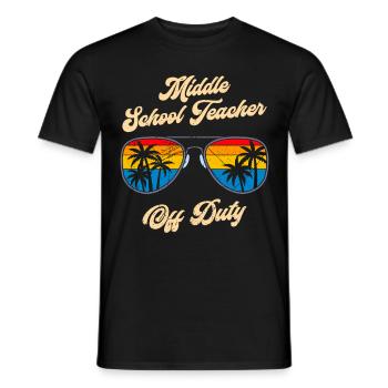 Mittelstufe Klassenlehrer off duty Ferien Lehrer - Männer T-Shirt - Schwarz - Vorne - AI Model Male 178 light (178cm)