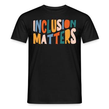 Inclusion Matters For Neurodiversity Awareness - Men's T-Shirt - black - Front - AI Model Male 178 light (178cm)