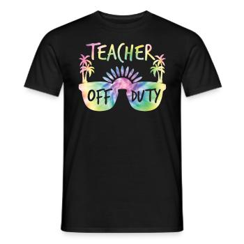 Teacher off duty teacher School holiday teacher - Men's T-Shirt - black - Front - AI Model Male 178 light (178cm)