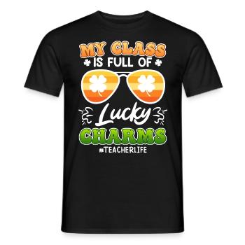 Classe pleine de professeurs de Lucky Charms disant - T-shirt homme - noir - Devant - AI Model Male 178 light (178cm)