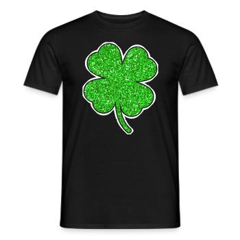 Fête de la Saint-Patrick du trèfle irlandais - T-shirt homme - noir - Devant - AI Model Male 178 light (178cm)