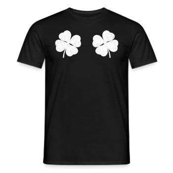 Manigances St Patrick’s Day Clover Ladies - T-shirt homme - noir - Devant - AI Model Male 178 light (178cm)
