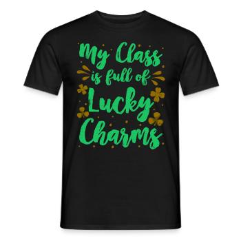 My Class is full of Lucky Charms Class teacher - Men's T-Shirt - black - Front - AI Model Male 178 light (178cm)