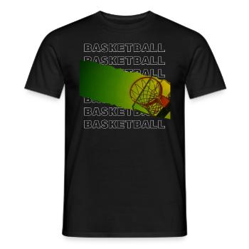 Basketteur Basketteur Basket Dunking Sport Vintage - T-shirt homme - noir - Devant - AI Model Male 178 light (178cm)