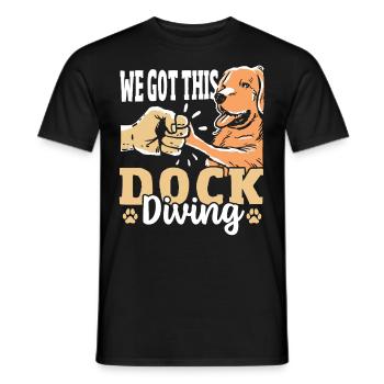 We Got This Dock Diving Dog Jumping - Men's T-Shirt - black - Front - AI Model Male 178 light (178cm)