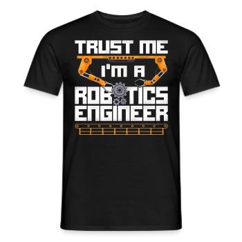 Ingénieur Robotique Robot Vintage - T-shirt homme - noir - Devant - AI Model Male 178 light (178cm)