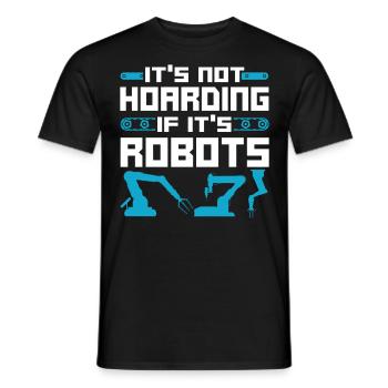 Robot Robotics Engineer Vintage - Männer T-Shirt - Schwarz - Vorne - AI Model Male 178 light (178cm)