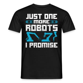 Robot Robotics Engineer Vintage - Männer T-Shirt - Schwarz - Vorne - AI Model Male 178 light (178cm)