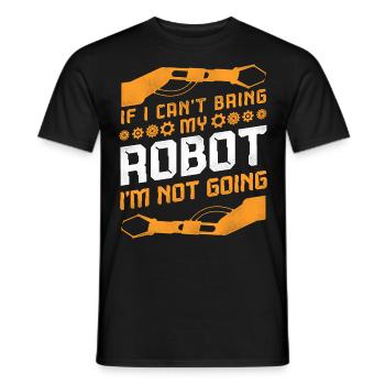 Robot Robotique Ingénieur Vintage Si - T-shirt homme - noir - Devant - AI Model Male 178 light (178cm)