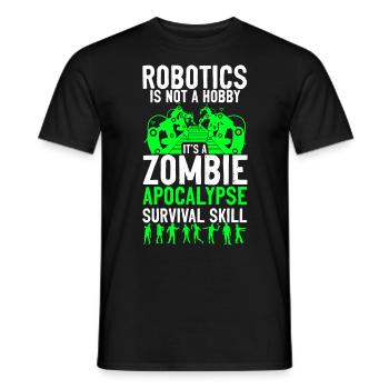 Robot Robotics Engineer Vintage - Männer T-Shirt - Schwarz - Vorne - AI Model Male 178 light (178cm)