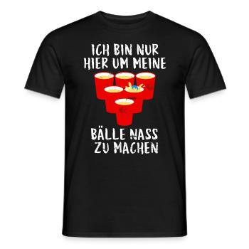 Boules de Beer Pong Get Wet Party Beer Pong - T-shirt homme - noir - Devant - AI Model Male 178 light (178cm)