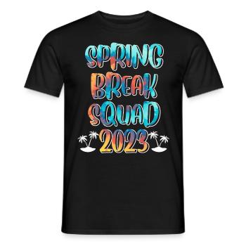 Spring Break Squad Summer Holidays Spring Break - Men's T-Shirt - black - Front - AI Model Male 178 light (178cm)