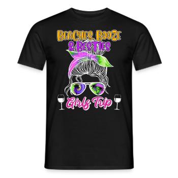 Beaches Booze Besties Girls Trip Spring Break - Männer T-Shirt - Schwarz - Vorne - AI Model Male 178 light (178cm)