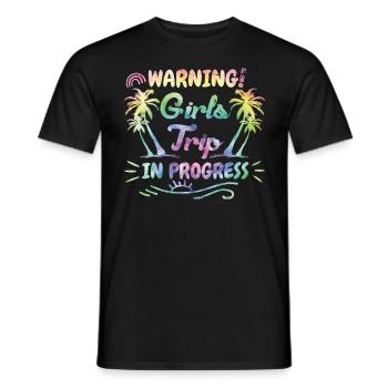 Attention Girls' Strip on the Road Girls Spring Break - Men's T-Shirt - black - Front - AI Model Male 178 light (178cm)