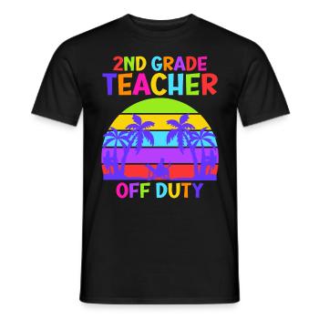 Enseignants de deuxième classe sur les enseignants de vacances - T-shirt homme - noir - Devant - AI Model Male 178 light (178cm)