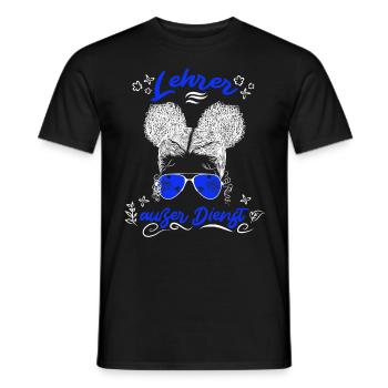Teacher off duty Lehrerin Schule Ferien Lehrer - Männer T-Shirt - Schwarz - Vorne - AI Model Male 178 light (178cm)