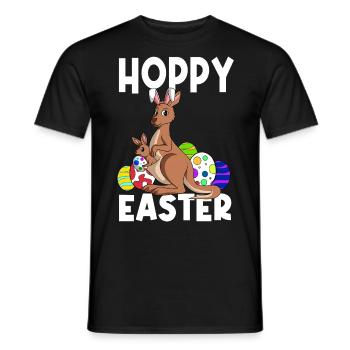 Hoppy Easter Süßes Ostern Känguru Osterhase - Männer T-Shirt - Schwarz - Vorne - AI Model Male 178 light (178cm)
