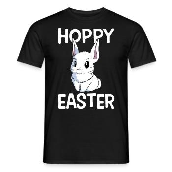 Hoppy Easter Süßer Osterhase Ostern Eiersuche - Männer T-Shirt - Schwarz - Vorne - AI Model Male 178 light (178cm)