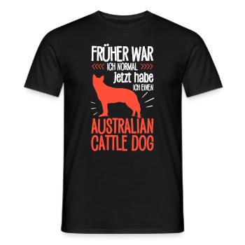 Australian Cattle Dog früher normal Treibhund - Männer T-Shirt - Schwarz - Vorne - AI Model Male 178 light (178cm)
