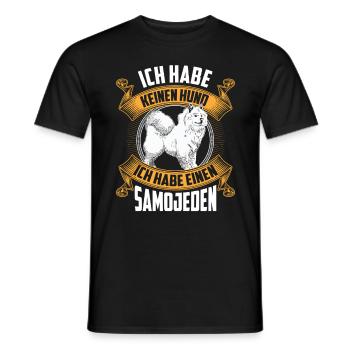 Ich habe einen Samojede Samojedenspitz - Männer T-Shirt - Schwarz - Vorne - AI Model Male 178 light (178cm)