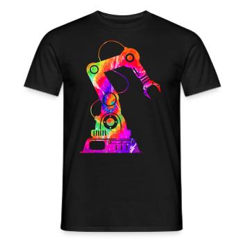 Ingénieur en robotique robotique Tie Dye - T-shirt homme - noir - Devant - AI Model Male 178 light (178cm)