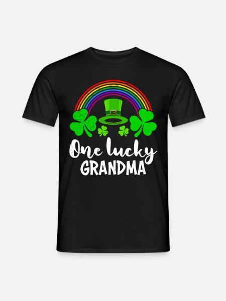 Une grand-mère chanceuse Saint-Patrick Oma - T-shirt homme - noir