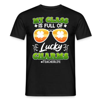 Classe pleine de professeurs de Lucky Charms disant - T-shirt homme - noir - Devant - AI Model Male 178 light (178cm)