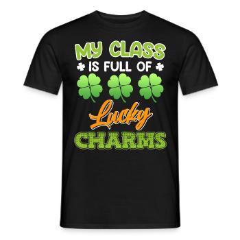 Meine Klasse ist voller Glücksbringer - Männer T-Shirt - Schwarz - Vorne - AI Model Male 178 light (178cm)