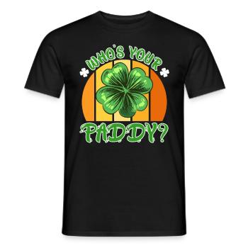 Who's your Paddy? Kleeblatt St. Patrick’s Day - Männer T-Shirt - Schwarz - Vorne - AI Model Male 178 light (178cm)