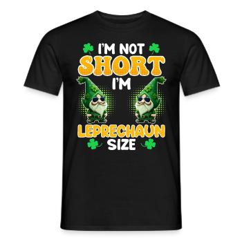 Leprechaun Size Little Friend St. Patrick's Day - Men's T-Shirt - black - Front - AI Model Male 178 light (178cm)