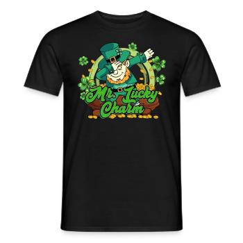 Mr Lucky Charm Glücksbringer Saint-Patrick - T-shirt homme - noir - Devant - AI Model Male 178 light (178cm)