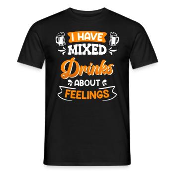 Party Gemischte Getränke Gefühle Freunde Party - Männer T-Shirt - Schwarz - Vorne - AI Model Male 178 light (178cm)