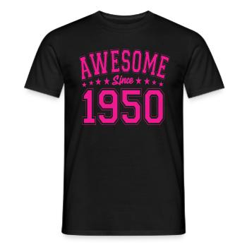 Génial depuis 1950 Anniversaire 1950 Millésime 1950 - T-shirt homme - noir - Devant - AI Model Male 178 light (178cm)