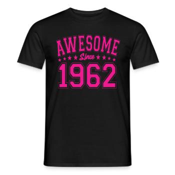 Génial depuis 1962 Anniversaire 1962 Millésime 1962 - T-shirt homme - noir - Devant - AI Model Male 178 light (178cm)