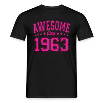 Génial depuis 1963 Anniversaire 1963 Millésime 1963 - T-shirt homme - noir - Devant - AI Model Male 178 light (178cm)