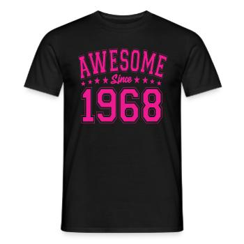 Awesome Since 1968 Geburtstag 1968 Vintage 1968 - Männer T-Shirt - Schwarz - Vorne - AI Model Male 178 light (178cm)