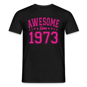 Génial depuis 1973 Anniversaire 1973 Millésime 1973 - T-shirt homme - noir - Devant - AI Model Male 178 light (178cm)