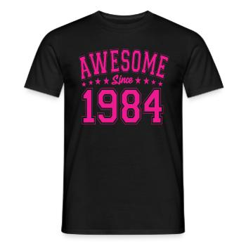 Awesome Since 1984 Geburtstag 1984 Vintage 1984 - Männer T-Shirt - Schwarz - Vorne - AI Model Male 178 light (178cm)