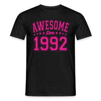 Awesome Since 1992 Geburtstag 1992 Vintage 1992 - Männer T-Shirt - Schwarz - Vorne - AI Model Male 178 light (178cm)