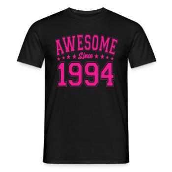 Awesome Since 1994 Birthday 1994 Vintage 1994 - Men's T-Shirt - black - Front - AI Model Male 178 light (178cm)