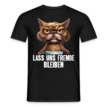 Lass Uns Fremde Bleiben - Männer T-Shirt - Schwarz - Vorne - AI Model Male 178 light (178cm)