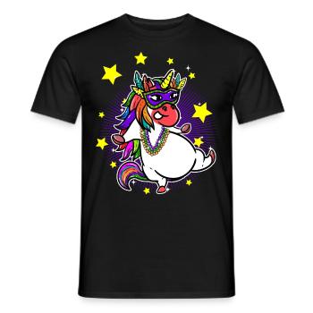 Carnaval Carnival Mask et Pearl Unicorn Party - T-shirt homme - noir - Devant - AI Model Male 178 light (178cm)