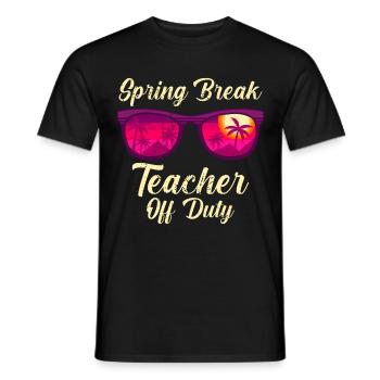 Enseignant de la semaine de relâche Enseignant en congé scolaire - T-shirt homme - noir - Devant - AI Model Male 178 light (178cm)
