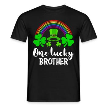 One Lucky Brother St Patrick’s Day - Männer T-Shirt - Schwarz - Vorne - AI Model Male 178 light (178cm)