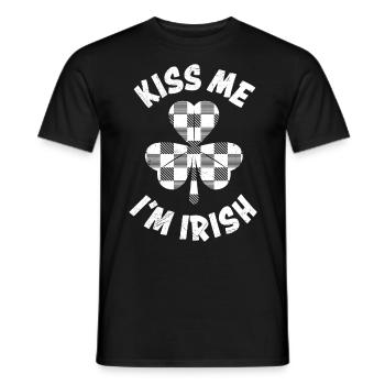 Embrasse-moi je suis irlandais Saint-Patrick - T-shirt homme - noir - Devant - AI Model Male 178 light (178cm)