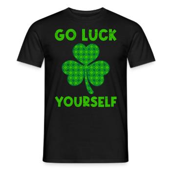 Allez Luck vous-même drôle en disant la Saint-Patrick - T-shirt homme - noir - Devant - AI Model Male 178 light (178cm)