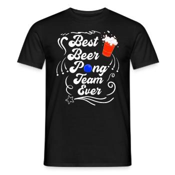 Beer Pong Team Party Game Beer Pong - T-shirt homme - noir - Devant - AI Model Male 178 light (178cm)