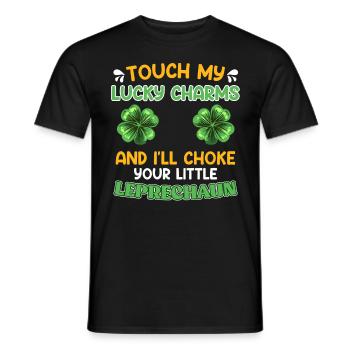 Funny St. Patrick's Day Saying Lucky Charms - Men's T-Shirt - black - Front - AI Model Male 178 light (178cm)