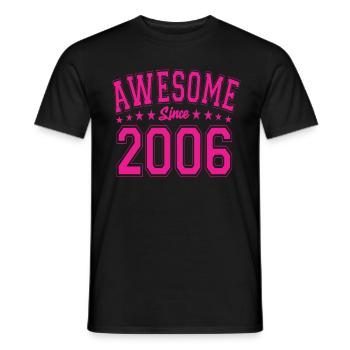 Awesome Since 2006 Birthday 2006 Vintage 2006 - Men's T-Shirt - black - Front - AI Model Male 178 light (178cm)